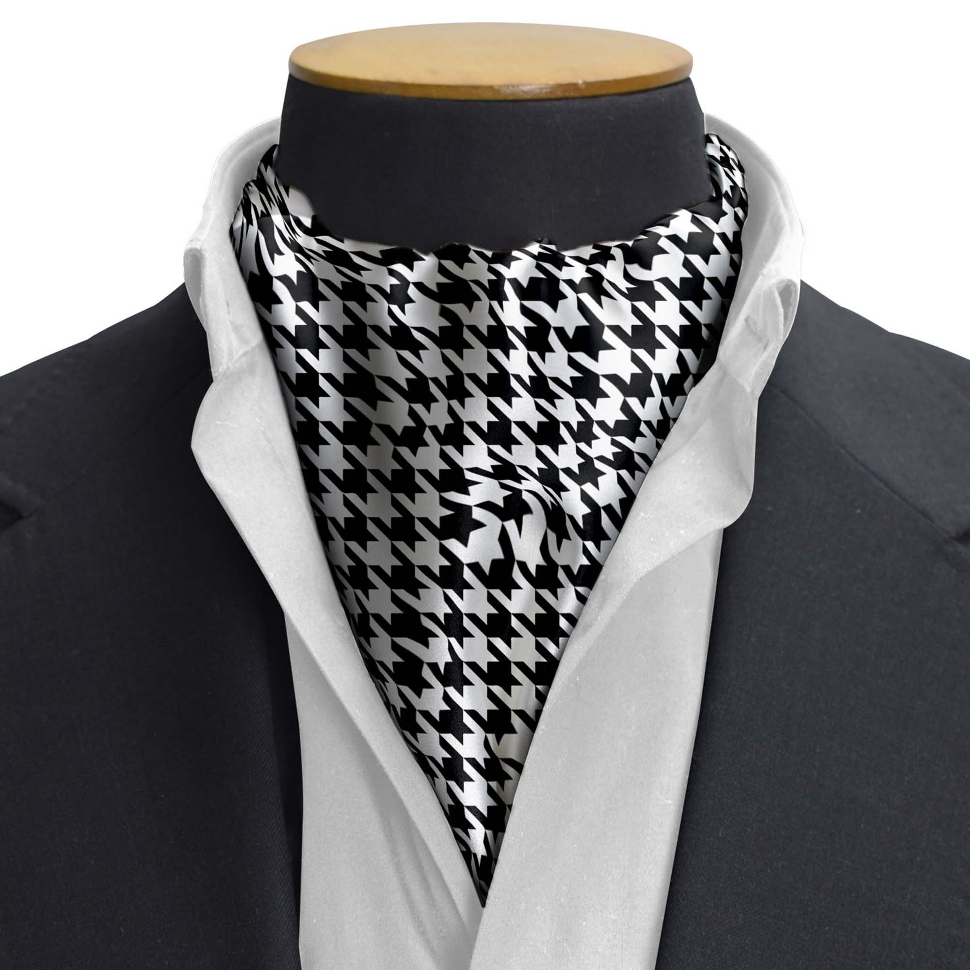 HOUNDSTOOTH SILK CRAVAT
