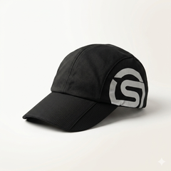 BLACK FLOWGRID PARACHUTE CAP
