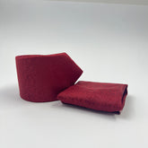 DEEP MAROON SELF PRINTED TIE & POCKET SQUARE SET