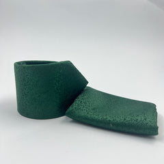 DARK GREEN SELF PRINTED TIE & POCKET SQUARE SET