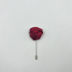DEEP MAROON FLORAL LAPEL PIN