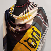 Equestrian Patchwork SILK SCARF
