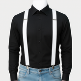 CLASSIC WHITE Y-BACK SUSPENDER