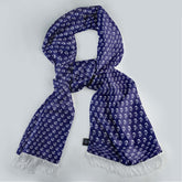 NAVY VALOUR ANCHOR SILK SCARF