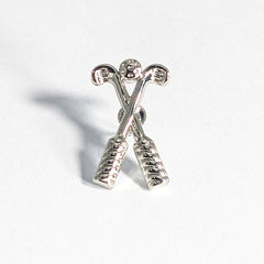 GOLFER'S SILVER BROOCH