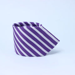 ROYAL PURPLE & WHITE STRIPED TIE