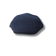 BLUE WOOL FLAT WINTER CAP