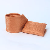 FLAME FIRE ORANGE SELF PRINTED TIE & POCKET SQUARE SET