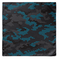 BLUE & BLACK CHECKERED VECTOR TIE AND POCKET SQUARE SET