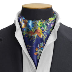 BIRDS CHIRPING SILK CRAVAT