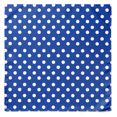 BLUE WITH WHITE POLKA CRAVAT