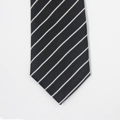 BLACK & WHITE STRIPED NECKTIE