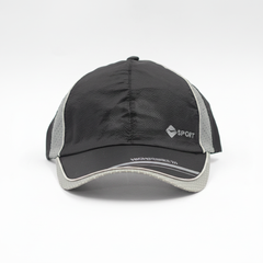 Charcoal Black Parachute Sports Cap - Enhanced