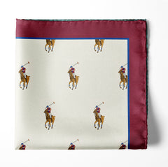THE WHITE POLO STANDARD SILK POCKET SQUARE