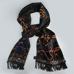 DIWAN-E-GHALIB SILK SCARF & POCKET SQUARE SET