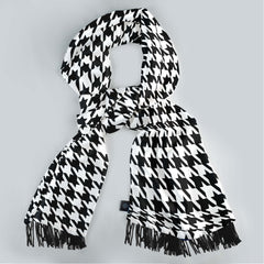 HOUNDSTOOTH SILK SCARF & POCKET SQUARE SET