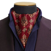 MAROON & BLACK MYSTERY SILK CRAVAT