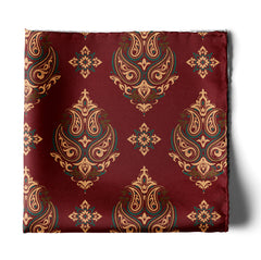 MAROON & BLACK MYSTERY SILK POCKET SQUARE
