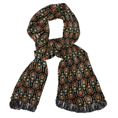 MUGHAL MOTIFS SILK SCARF & POCKET SQUARE SET (LUXE COLLECTION)