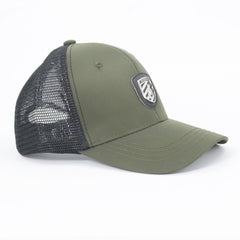DARK KHAKI GREEN GREEN BLACKOUT TRUCKER CAP