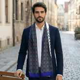 Iridescent Plume — Dual-Sided Scarf & Pocket Squares Set