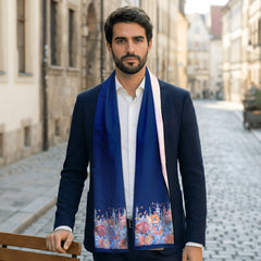 Fleur de Prestige – Dual-Sided Scarf & Pocket Squares Set