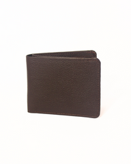 SLIM VAULT BROWN TEXTURED WALLET