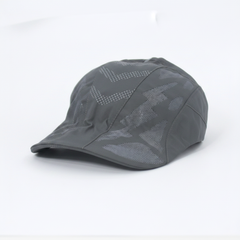 Shadow Grey Sports Flat Cap - Enhanced