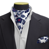 W21-BRF1 SILK CRAVAT & POCKET SQUARE SET