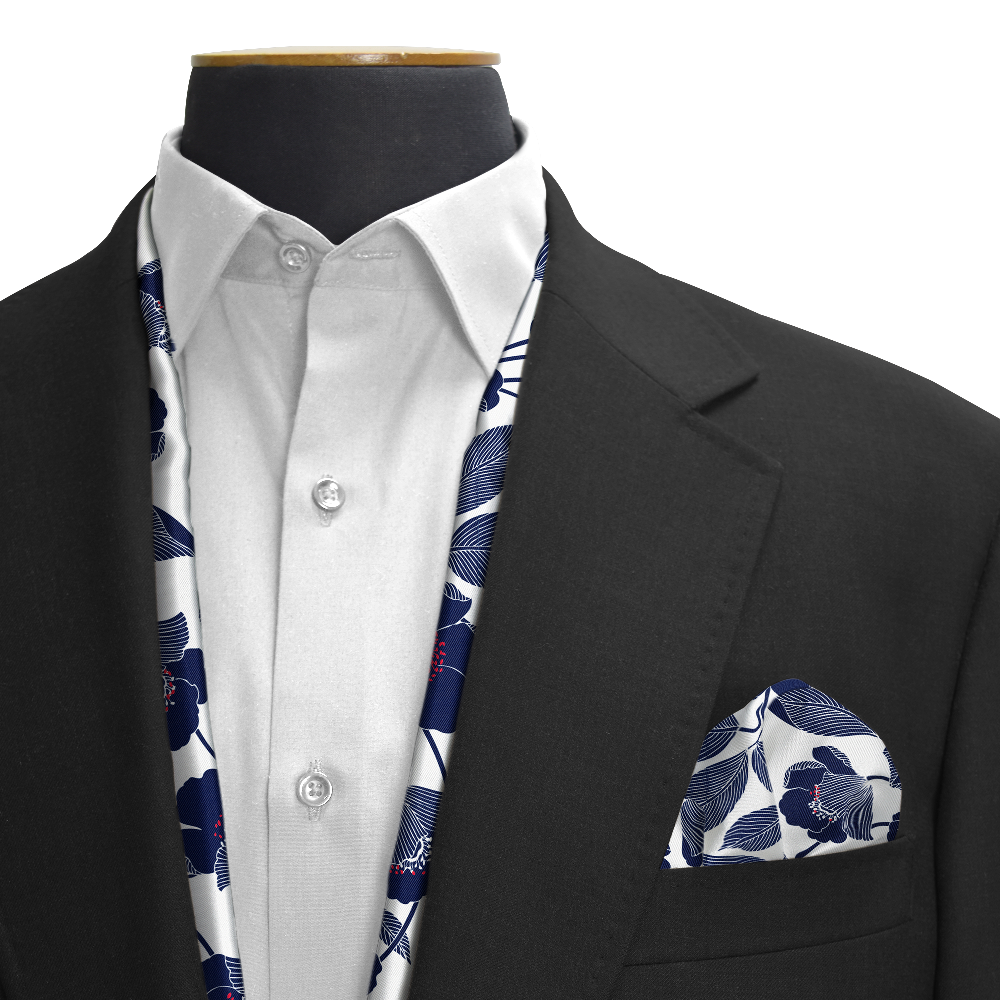 W21-BRF1 SILK SCARF & POCKET SQUARE SET
