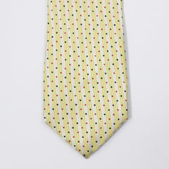 DIAMOND DOTS-YELLOW AND SILVER NECKTIE