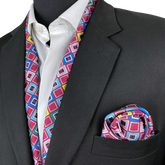 DIGITAL MAZE SILK SCARF & POCKET SQUARE SET