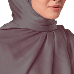 MAUVE BLUSH CRINKLE SILK SCARF