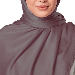 MAUVE BLUSH CRINKLE SILK SCARF