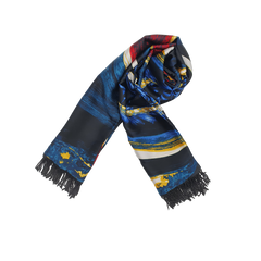 MIDNIGHT ARTIST SILK MEN SCARF