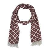 Swiss Ajrak Silk Scarf (LUXE COLLECTION)