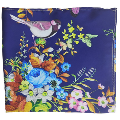 Birds Chirping Silk Pocket Square2