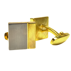 Sterling Silver & Golden Cufflinks
