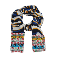Digital Waves Silk Scarf