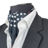 Black & Red Tassels Silk Cravat