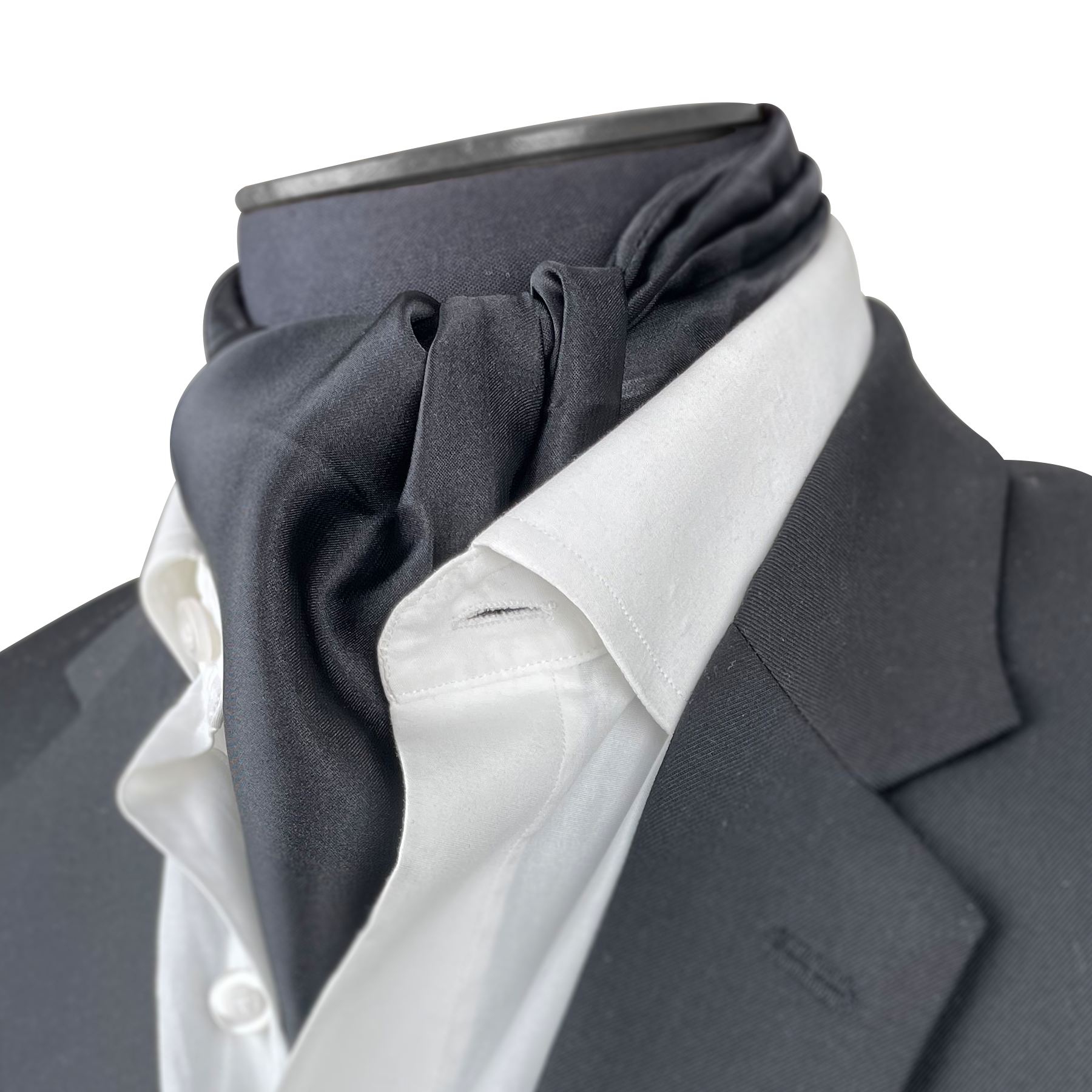 Jet black Silk Cravat