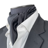 Jet black Silk Cravat
