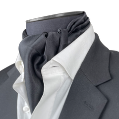 Jet black Silk Cravat