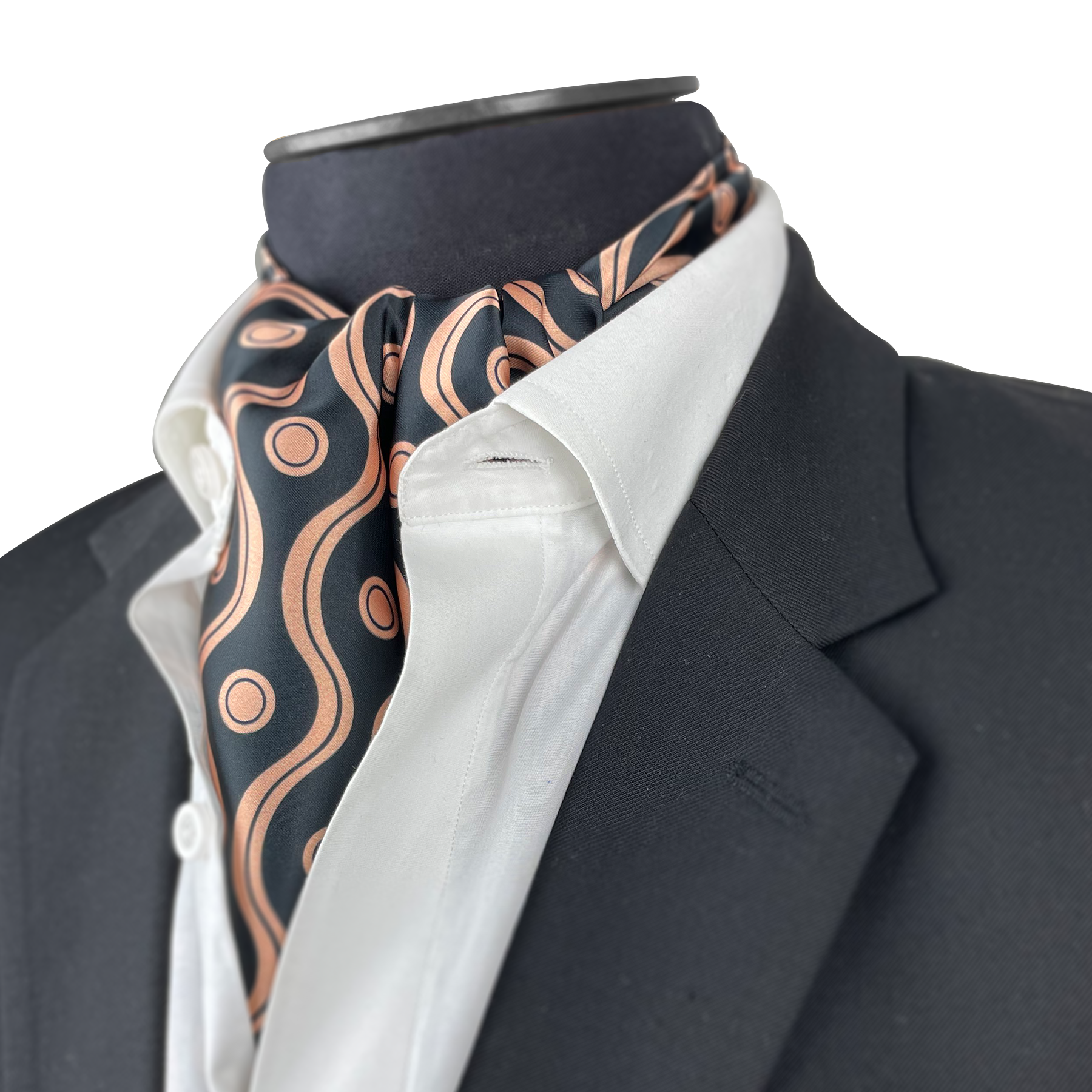 GOLDEN SPIRAL SILK CRAVAT