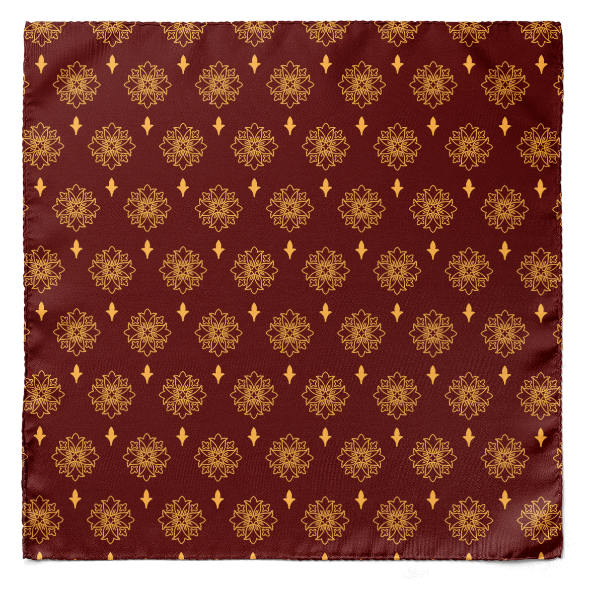 Maroon Eclipse silk pocket square