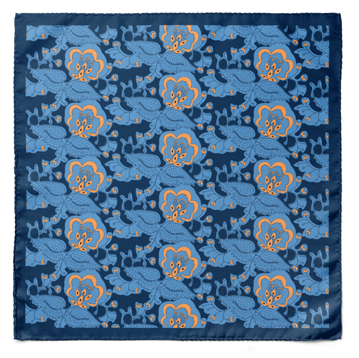 FLOWER WING SILK POCKET SQUARE