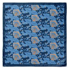 FLOWER WING SILK POCKET SQUARE