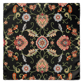 Kirsten Black Silk Pocket Square