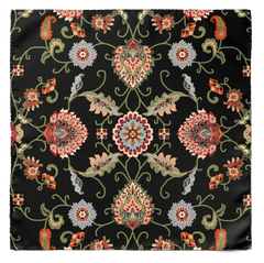 Kirsten Black Silk Pocket Square
