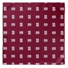 MAROON DIAMOND SILK CRAVAT & POCKET SQUARE SET
